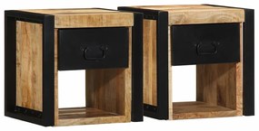 vidaXL Noptiere 2 buc 40x35x40 cm lemn masiv de mango