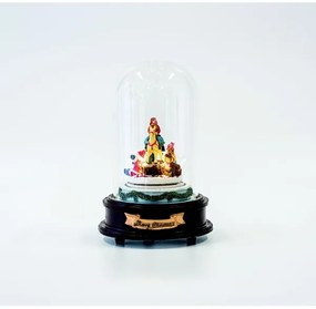 Decorațiune LED RGB animată de Crăciun cu muzică 8xLED/3xAAA alb cald