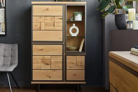 Bufet lemn masiv Prime Personalizabil, 166 × 42 × 100 cm - Tabac