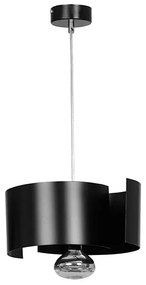 Lustra moderna neagra din metal cu un bec Vixon