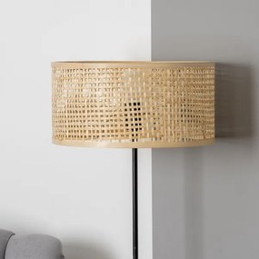 Brilagi - Lampadar LED CERIA 1xE27/40W/230V diametru 40 cm bambus/negru