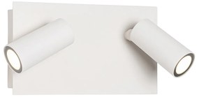 Lampă de perete modernă pentru exterior albă cu LED 2 lumini IP54 - Simon