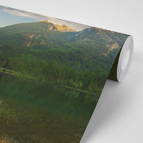 Fototapet lacul lângă munți