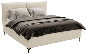 Pat de o persoană 120 cm Camtana (crem + Negru) (cu somieră) (cu sp. depozitare). 1103533