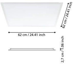 Panou LED aplicat Eglo 900938 RABASSA LED/33W/230V 62x62 cm