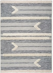 Covor Universal Cheroky Line, 55 x 110 cm, alb - gri