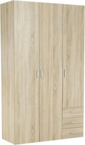 Dulap GWEN 70427, stejar sonoma, PAL, cu 3 usi si 3 sertare, 116x50x20