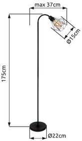 Lampadar Globo 15351S ISABELLA 1xE27/40W/230V