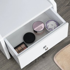 HOMCOM Dulap pentru Bijuterii Reglabil cu Oglindă și Lumini LED, Spațiu Amplu de Depozitare, Design Elegant | Aosom Romania