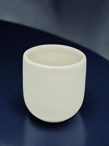 Pahar Cafea NOVUM White Jasmine 250 ml (Alb Iasomie, Lapte, Vanilie, Lucios) Gresie Ceramica Glazurata Manual