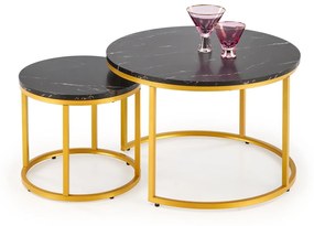 Set 2 buc. măsuțe de cafea Palea (negru). 1092457