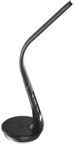 Lampă LED dimabilă cu funcție de încărcare fără fir Qi 5W și afișaj Retlux LED/6W/230V 3000/4000/6000K negru