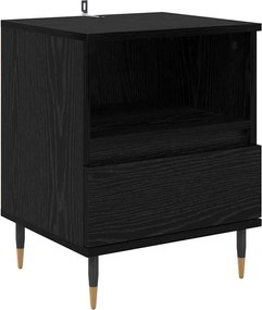 vidaXL Dulap de noapte Stejar Negru 40 x 35 x 50 cm Lemn compozit