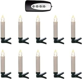 HI Mini lumânări cu LED și RC, wireless, 10 buc.