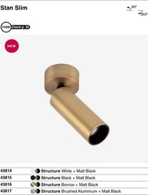 Spot aplicat directionabil STAN Slim Bronze+Matt Black
