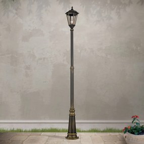 Stalp iluminat exterior stil clasic IP43 H249 Puchberg AL 11K/82508 schwarz-gold/rauch OR