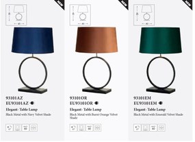 Veioza/Lampa de masa decorativa Elegant negru/orange