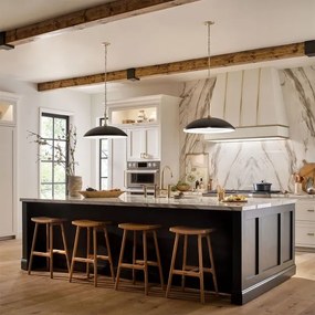 Lustră pe lanț Kichler KL-DELAROSA-P-BK DELAROSA 1xE27/60W/230V negru/alamă