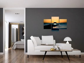 Tabloul cu bilă din sticlă în palmă (90x60 cm)