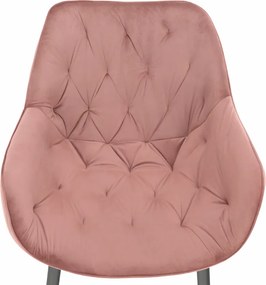 Fotoliu de design, material textil Velvet roz, FEDRIS