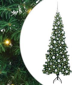 vidaXL Pom de Crăciun Artificial pentru Colț Verde 180 cm PVC și Metal