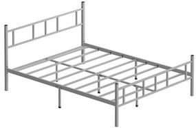 Pat metalic dublu PIRON 140x200 cm, alb, capacitate maximă 200 kg