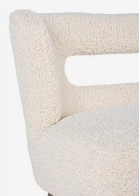 Canapea alba din lana si lemn de Pin cu 2 locuri, 115 cm, Cortina Bizzotto