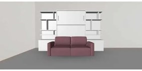 PAT RABATABIL DUBLU SOMIERA INCLUSA CU CANAPEA SI 2 BIBLIOTECI(100 cm) - ROYAL BIG BOOKCASE SET (150X200)