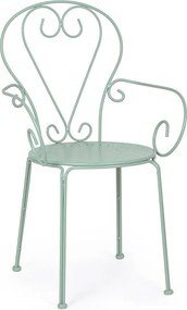Scaun de grădină verde mentă din metal Etienne – Bizzotto