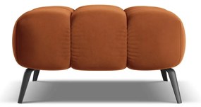 Taburet portocaliu cu tapițerie din catifea Nalu – Makamii