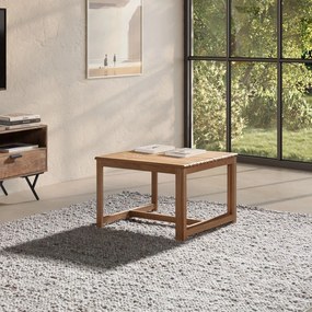 Măsuță de cafea în culoare naturală din lemn de stejar 60x70 cm Unai – MOME