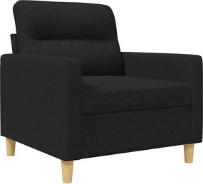 vidaXL Fotoliu canapea, negru, 60 cm, material textil
