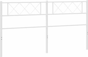 vidaXL Tăblie de pat de schimb metalică, alb, 200 cm