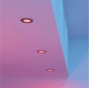 Eglo 901434 - Set 3x LED RGBW FUEVA-Z, plafonieră LED 2,8W/230V, 8,8 cm, IP44, crom