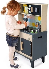 Janod - Bucătărie din lemn cu LED MOZAIC, 2xLR6