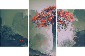 Tablou - Copacul roșu singuratic (90x60 cm)