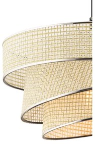 Candelabru suspendat pe cablu COUPER 1xE27/60W/230V crem/crom lucios