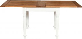 Masa pliabila, L90(180) 90 H80 cm, culoare natur alb antic, Lemn masiv