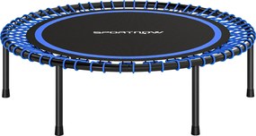 SPORTNOW Trambulină Elastică Fitness cu 36 de Corzi din Oțel și PP, Ø114x31 cm, Albastru | Aosom Romania