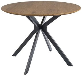 Masa rotunda Aster stejar/negru mat ø100/h76 cm