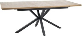 Masa extensibila LOGAN, stejar/negru, 160/200x90x76 cm