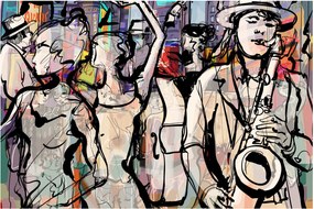 Tablou - Seara de jazz (90x60 cm)