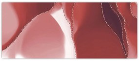 Tablou - Floare abstractă roșie N⁰3 (120x50 cm)