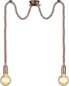 Lustră alămie ø 12 cm Rope – Trio