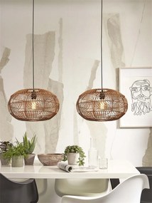 Lustra/Pendul eco din ratan Madeira rattan, nat