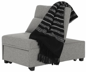Fotoliu extensibil, material textil gri deschis, OKSIN