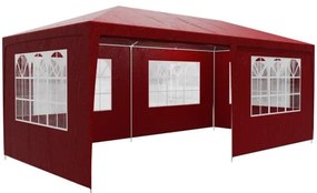 Deuba Sala petreceri Rimini 3x6 m - pereti laterali + ferestre arcuite - rosu