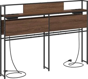 vidaXL Tăblie de depozitare cu raft Stejar brun 150 cm Lemn compozit