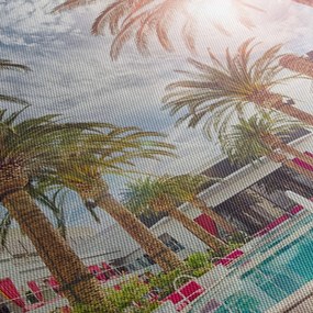 Tablou - palmier cu bazin (120x50 cm)