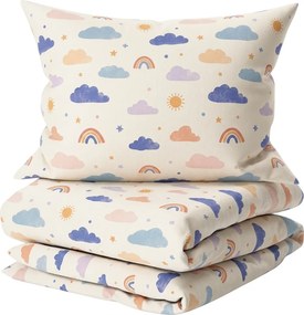 Lenjerie de pat pentru patut din bumbac Renforce CLOUDIRO colorat Dimensiune lenjerie de pat: 45 x 65 cm | 90 x 135 cm